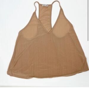 Free people intimately slinky slinky racer back brown tank top